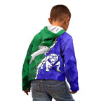 Personalised Rabbitohs and Bulldogs Kid Hoodie Dynamic Sporty Version