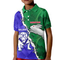 Personalised Rabbitohs and Bulldogs Kid Polo Shirt Dynamic Sporty Version