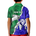 Personalised Rabbitohs and Bulldogs Kid Polo Shirt Dynamic Sporty Version