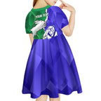 Personalised Rabbitohs and Bulldogs Kid Short Sleeve Dress Dynamic Sporty Version