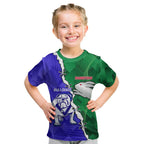 Personalised Rabbitohs and Bulldogs Kid T Shirt Dynamic Sporty Version