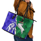 Rabbitohs and Bulldogs Leather Tote Bag Dynamic Sporty Version