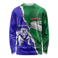 Personalised Rabbitohs and Bulldogs Long Sleeve Shirt Dynamic Sporty Version