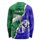 Personalised Rabbitohs and Bulldogs Long Sleeve Shirt Dynamic Sporty Version