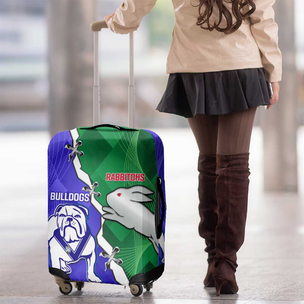 Rabbitohs and Bulldogs Luggage Cover Dynamic Sporty Version