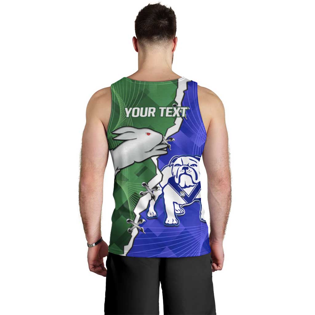Personalised Rabbitohs and Bulldogs Men Tank Top Dynamic Sporty Version