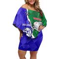 Personalised Rabbitohs and Bulldogs Off Shoulder Short Dress Dynamic Sporty Version