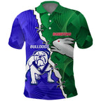 Personalised Rabbitohs and Bulldogs Polo Shirt Dynamic Sporty Version