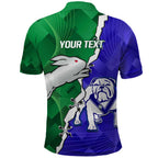 Personalised Rabbitohs and Bulldogs Polo Shirt Dynamic Sporty Version
