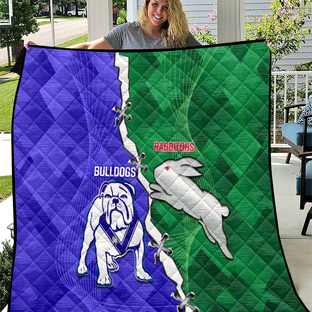 Rabbitohs and Bulldogs Quilt Dynamic Sporty Version