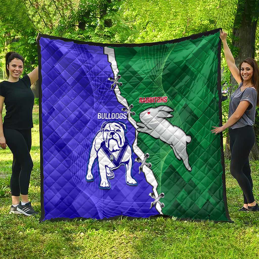 Rabbitohs and Bulldogs Quilt Dynamic Sporty Version