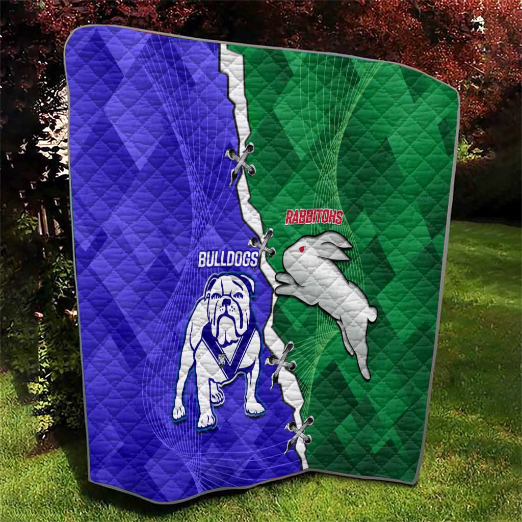 Rabbitohs and Bulldogs Quilt Dynamic Sporty Version