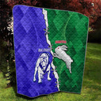 Rabbitohs and Bulldogs Quilt Dynamic Sporty Version