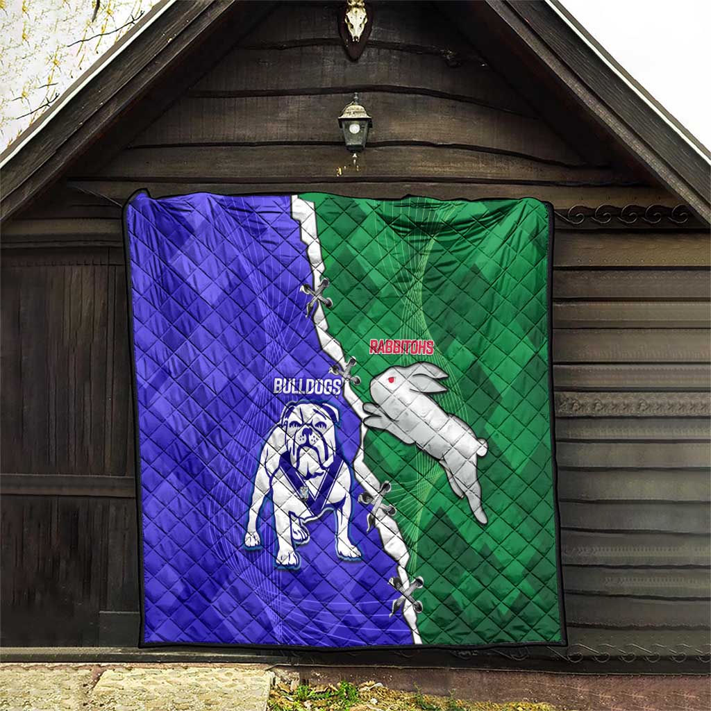 Rabbitohs and Bulldogs Quilt Dynamic Sporty Version