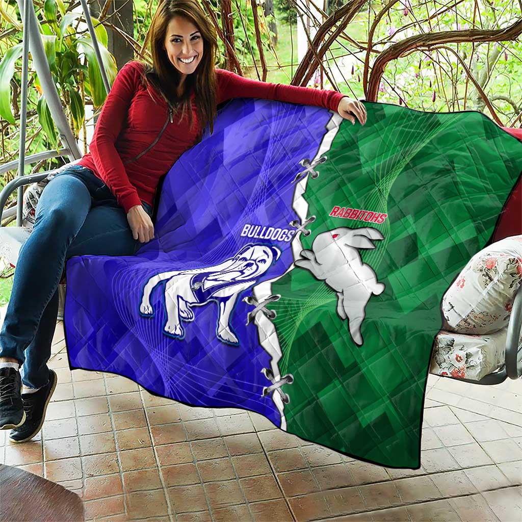 Rabbitohs and Bulldogs Quilt Dynamic Sporty Version