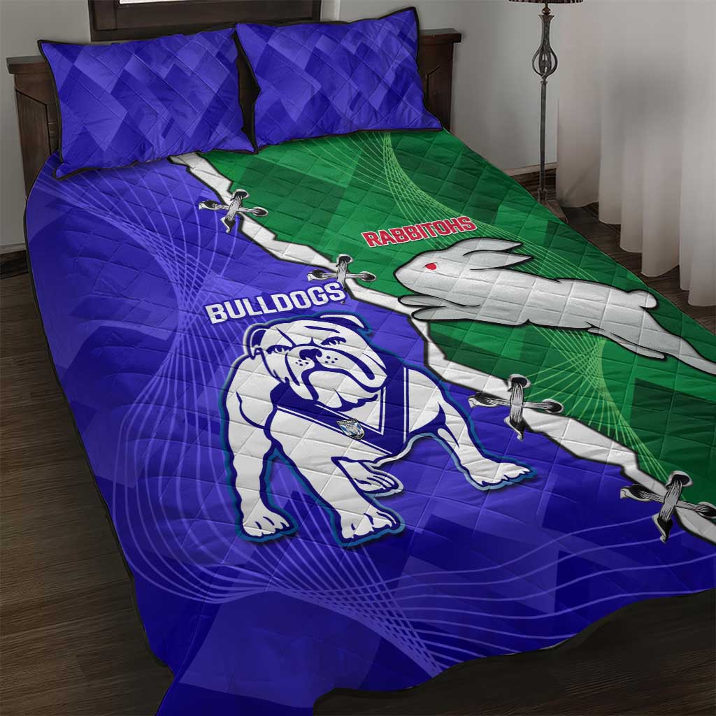 Rabbitohs and Bulldogs Quilt Bed Set Dynamic Sporty Version