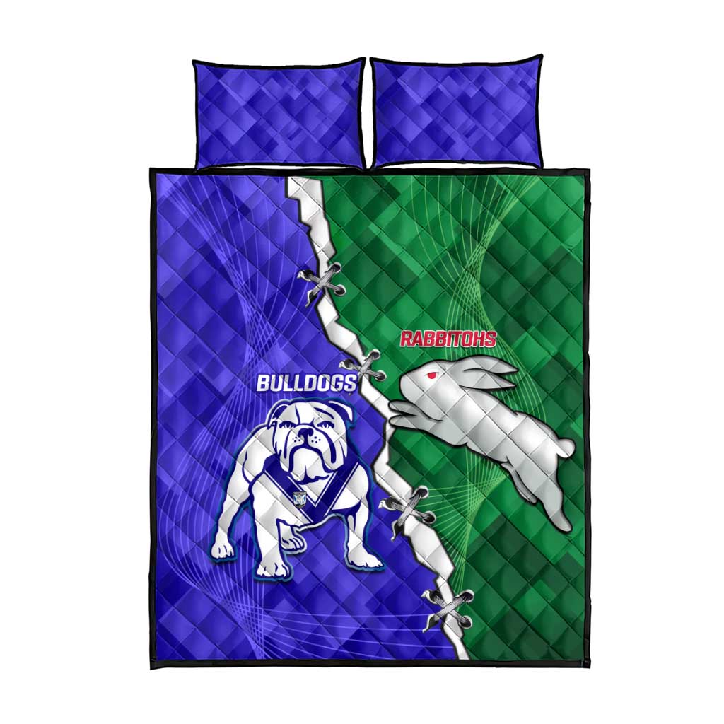 Rabbitohs and Bulldogs Quilt Bed Set Dynamic Sporty Version