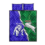 Rabbitohs and Bulldogs Quilt Bed Set Dynamic Sporty Version