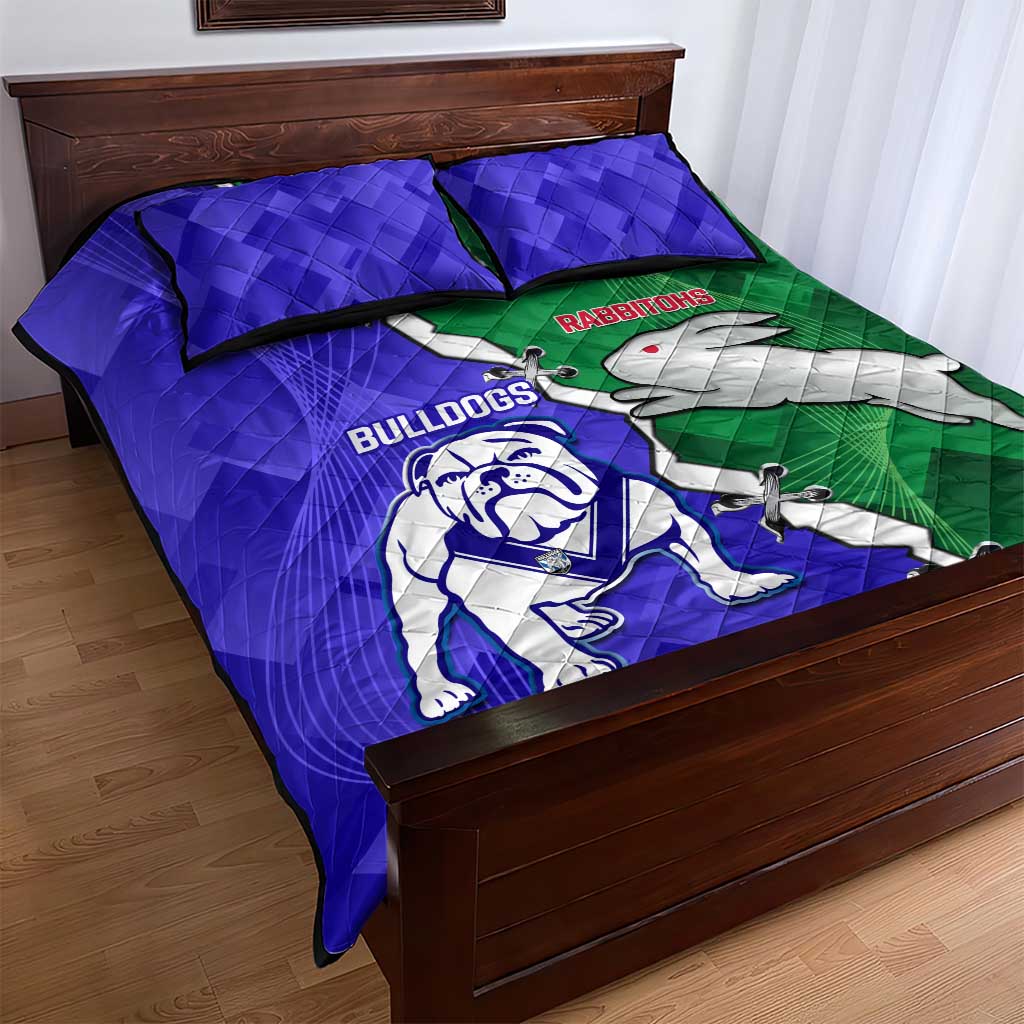 Rabbitohs and Bulldogs Quilt Bed Set Dynamic Sporty Version
