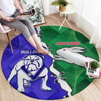 Rabbitohs and Bulldogs Round Carpet Dynamic Sporty Version