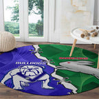 Rabbitohs and Bulldogs Round Carpet Dynamic Sporty Version