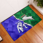 Rabbitohs and Bulldogs Rubber Doormat Dynamic Sporty Version