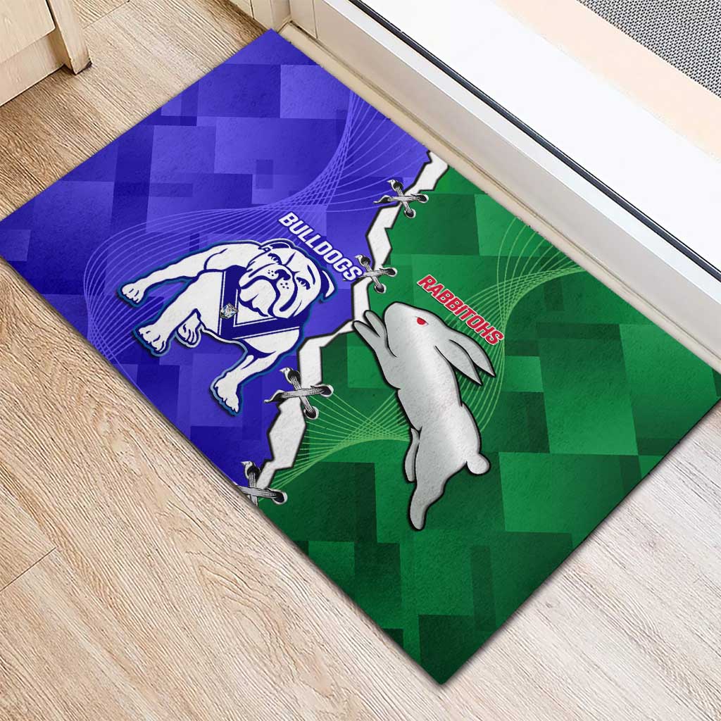 Rabbitohs and Bulldogs Rubber Doormat Dynamic Sporty Version