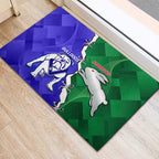 Rabbitohs and Bulldogs Rubber Doormat Dynamic Sporty Version