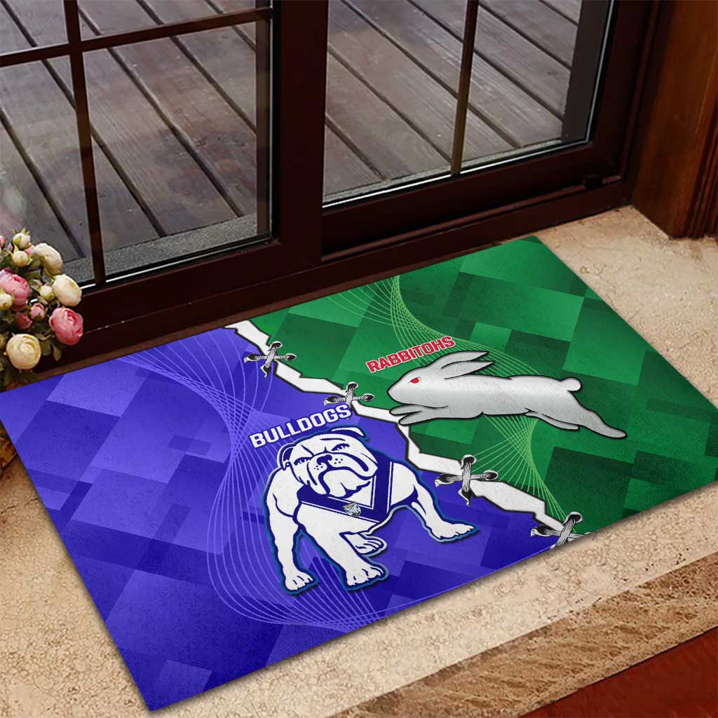 Rabbitohs and Bulldogs Rubber Doormat Dynamic Sporty Version