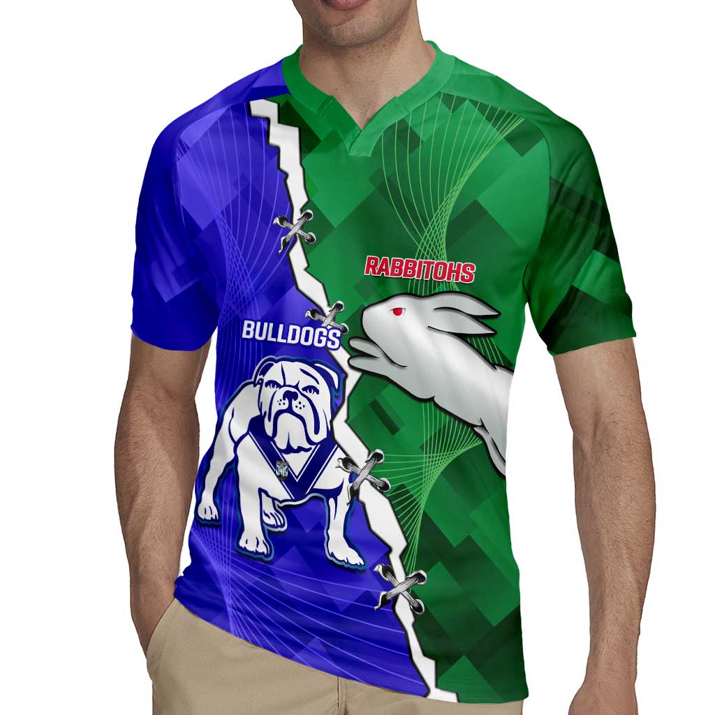 Personalised Rabbitohs and Bulldogs Rugby Jersey Dynamic Sporty Version