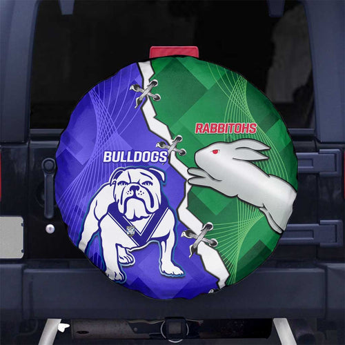 Rabbitohs and Bulldogs Spare Tire Cover Dynamic Sporty Version
