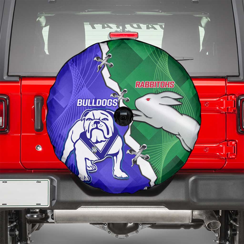Rabbitohs and Bulldogs Spare Tire Cover Dynamic Sporty Version