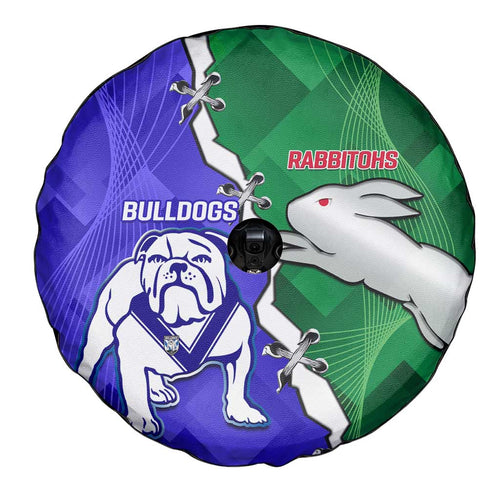 Rabbitohs and Bulldogs Spare Tire Cover Dynamic Sporty Version