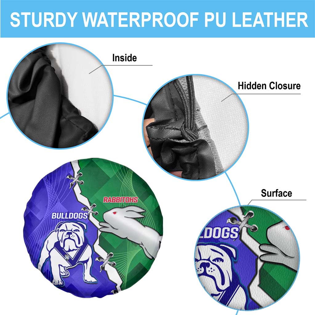 Rabbitohs and Bulldogs Spare Tire Cover Dynamic Sporty Version