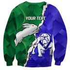 Personalised Rabbitohs and Bulldogs Sweatshirt Dynamic Sporty Version