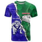 Personalised Rabbitohs and Bulldogs T Shirt Dynamic Sporty Version