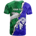 Personalised Rabbitohs and Bulldogs T Shirt Dynamic Sporty Version