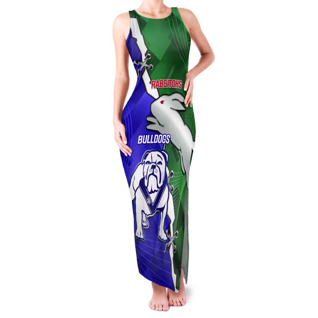 Personalised Rabbitohs and Bulldogs Tank Maxi Dress Dynamic Sporty Version