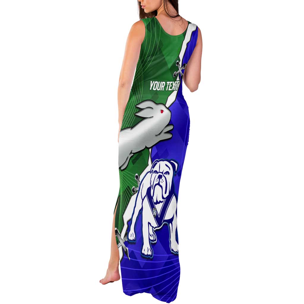 Personalised Rabbitohs and Bulldogs Tank Maxi Dress Dynamic Sporty Version