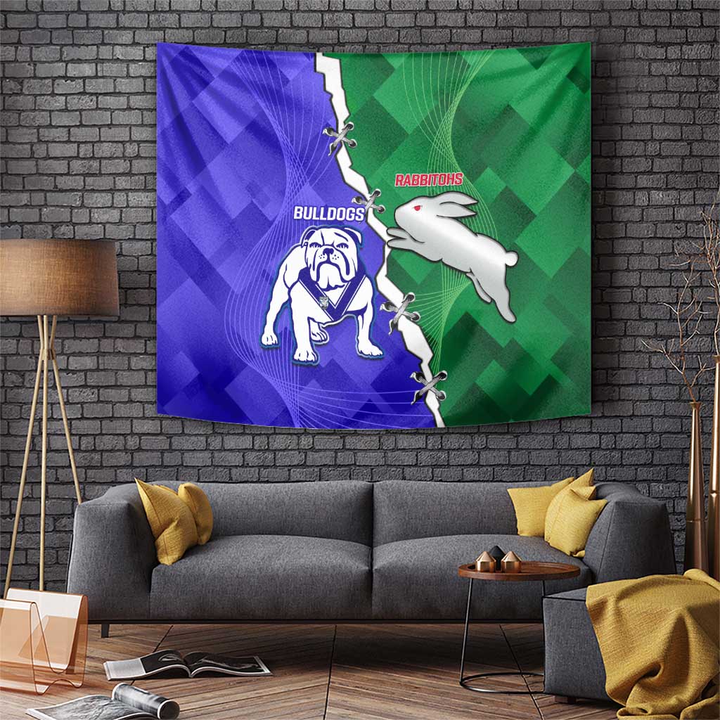 Rabbitohs and Bulldogs Tapestry Dynamic Sporty Version