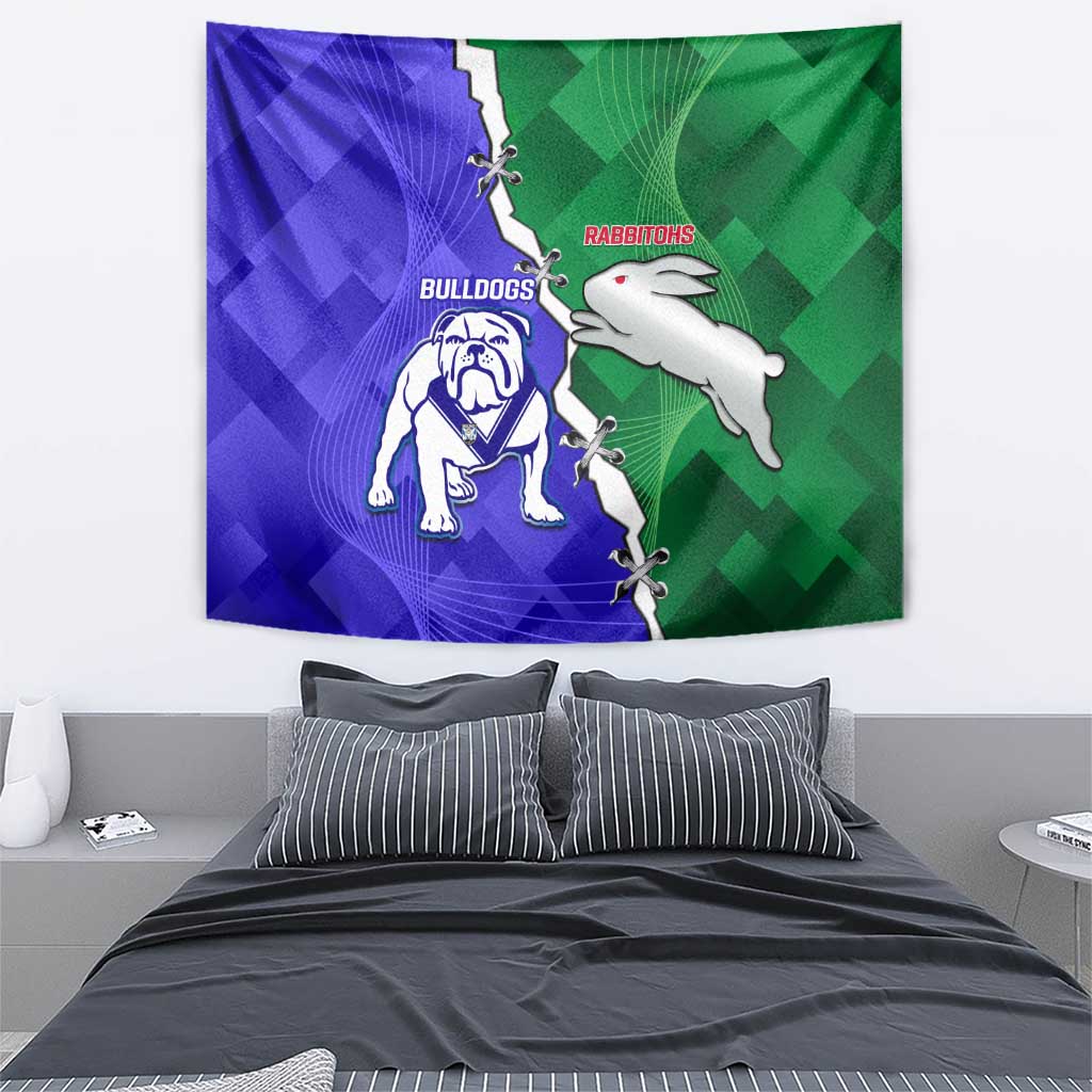 Rabbitohs and Bulldogs Tapestry Dynamic Sporty Version
