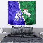 Rabbitohs and Bulldogs Tapestry Dynamic Sporty Version