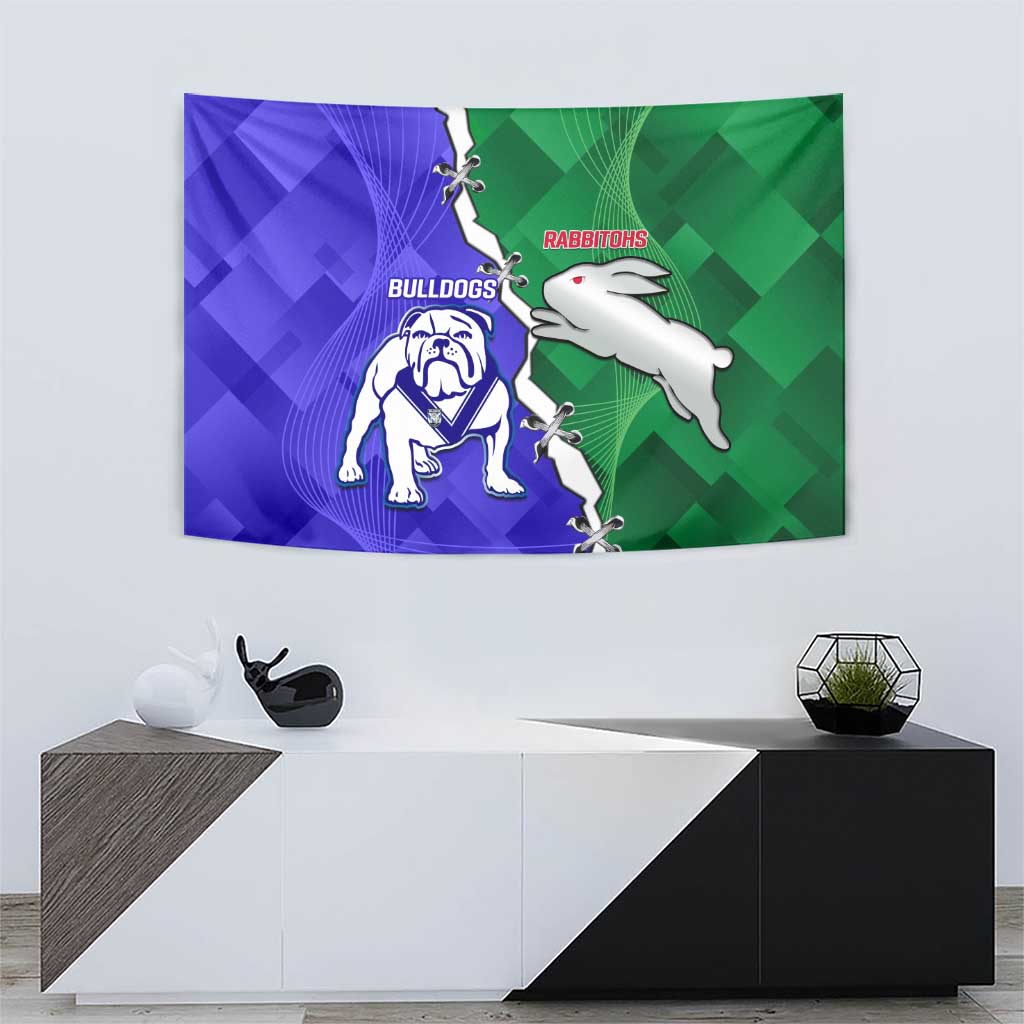 Rabbitohs and Bulldogs Tapestry Dynamic Sporty Version
