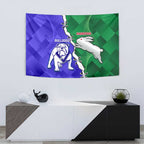 Rabbitohs and Bulldogs Tapestry Dynamic Sporty Version