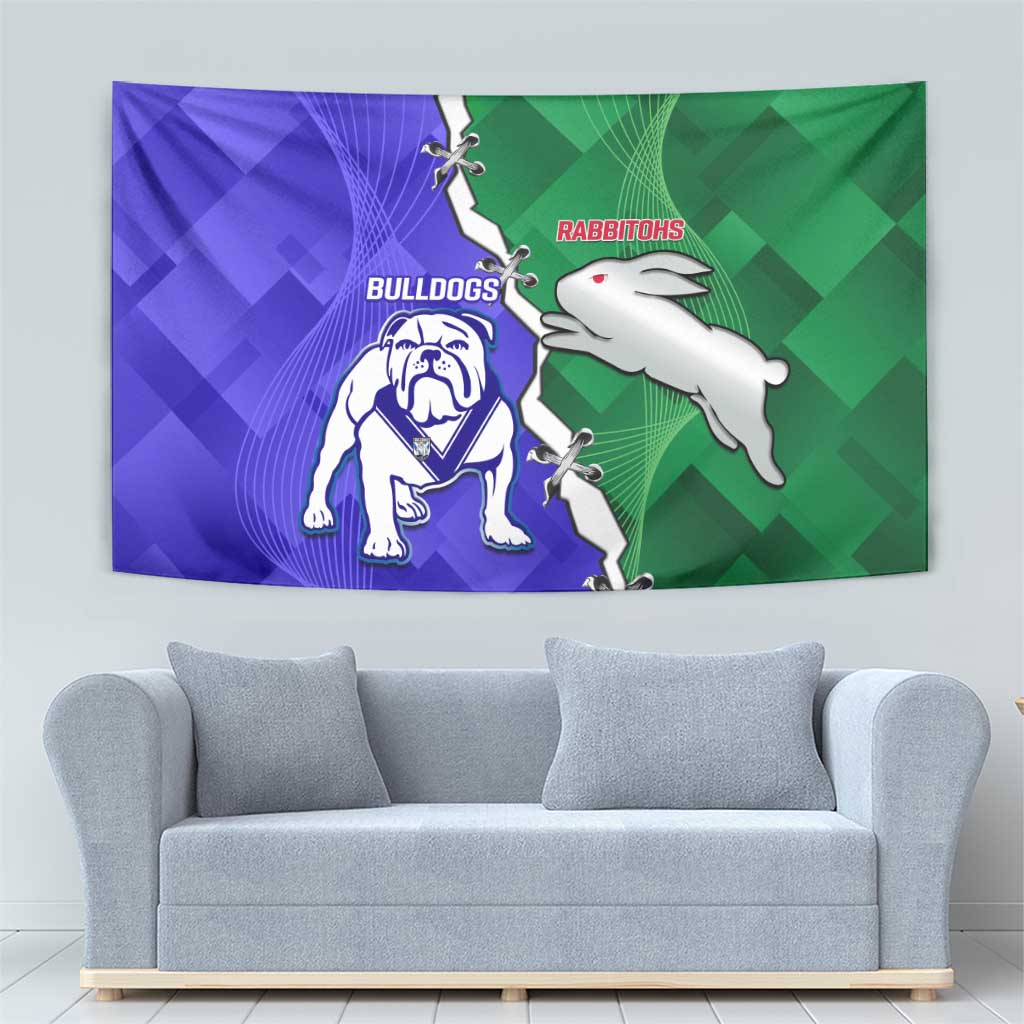 Rabbitohs and Bulldogs Tapestry Dynamic Sporty Version