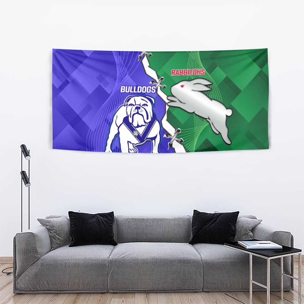 Rabbitohs and Bulldogs Tapestry Dynamic Sporty Version