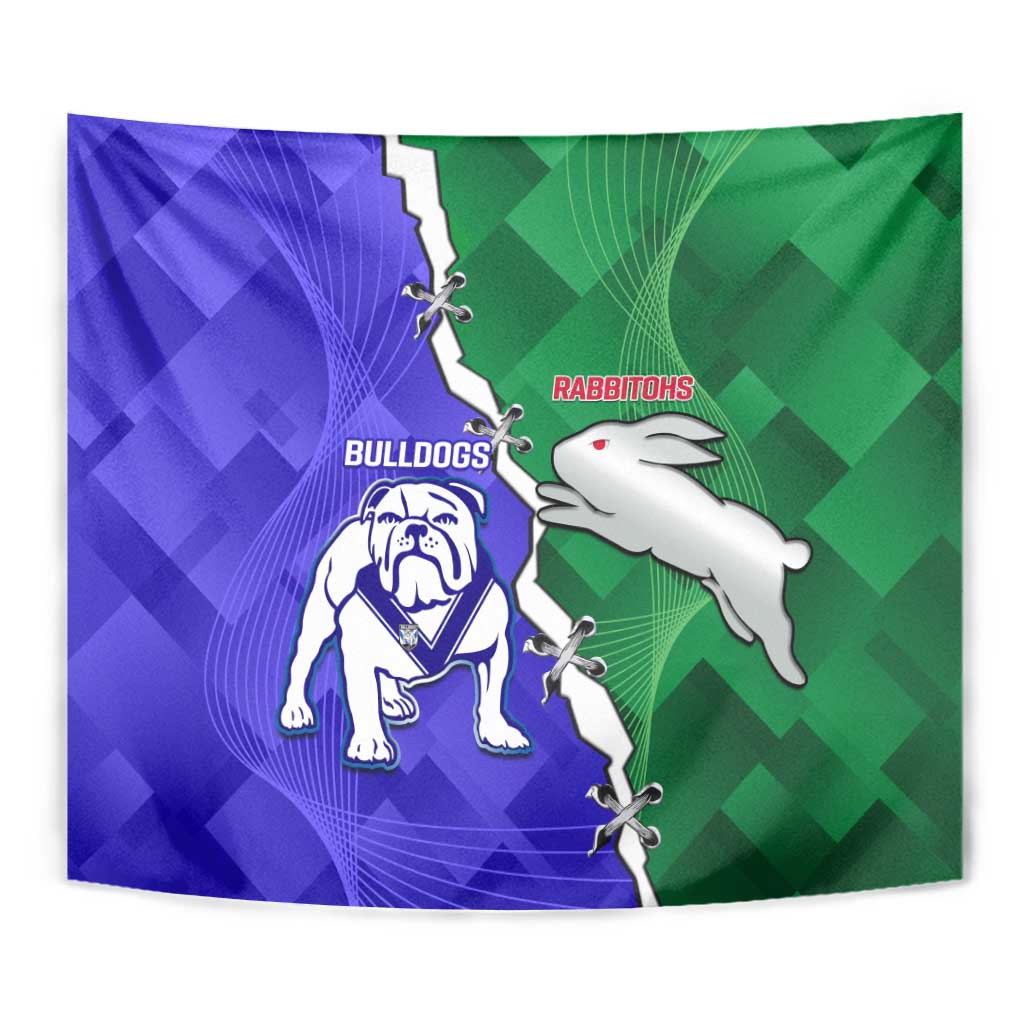 Rabbitohs and Bulldogs Tapestry Dynamic Sporty Version