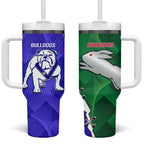 Rabbitohs and Bulldogs Tumbler With Handle Dynamic Sporty Version