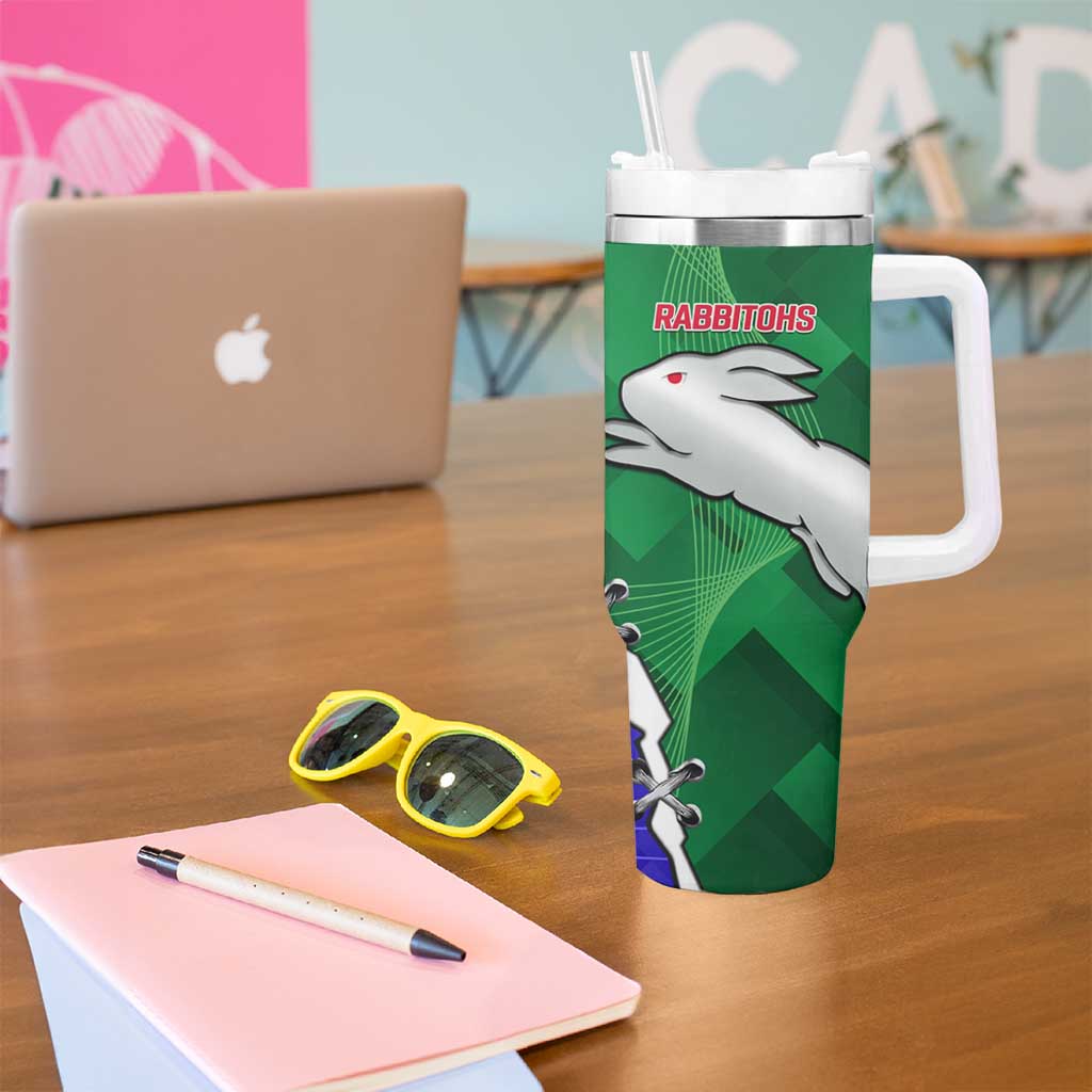 Rabbitohs and Bulldogs Tumbler With Handle Dynamic Sporty Version