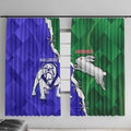 Rabbitohs and Bulldogs Window Curtain Dynamic Sporty Version